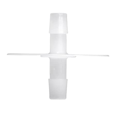 Cole Parmer Port Disk Hose Barb Fitting, Ntrl Kynar Flex, Cleanroom, 3/8in ID; 10PK PD6NKF-QC